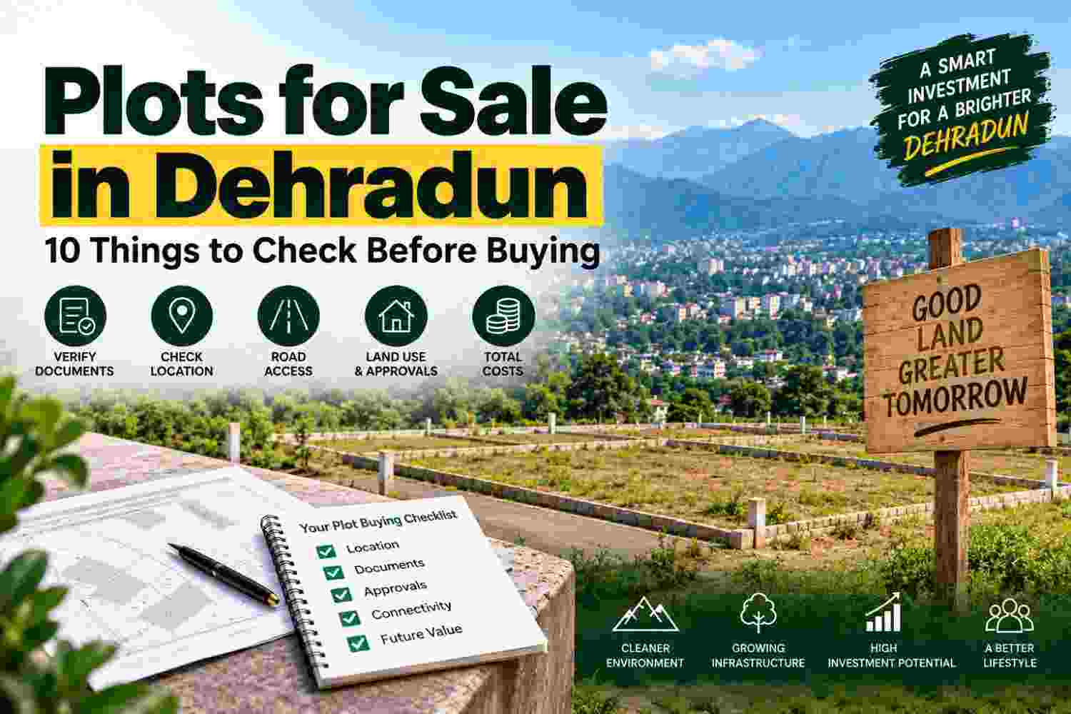 Plots for Sale in Dehradun: 10 Things to Check Before Buying